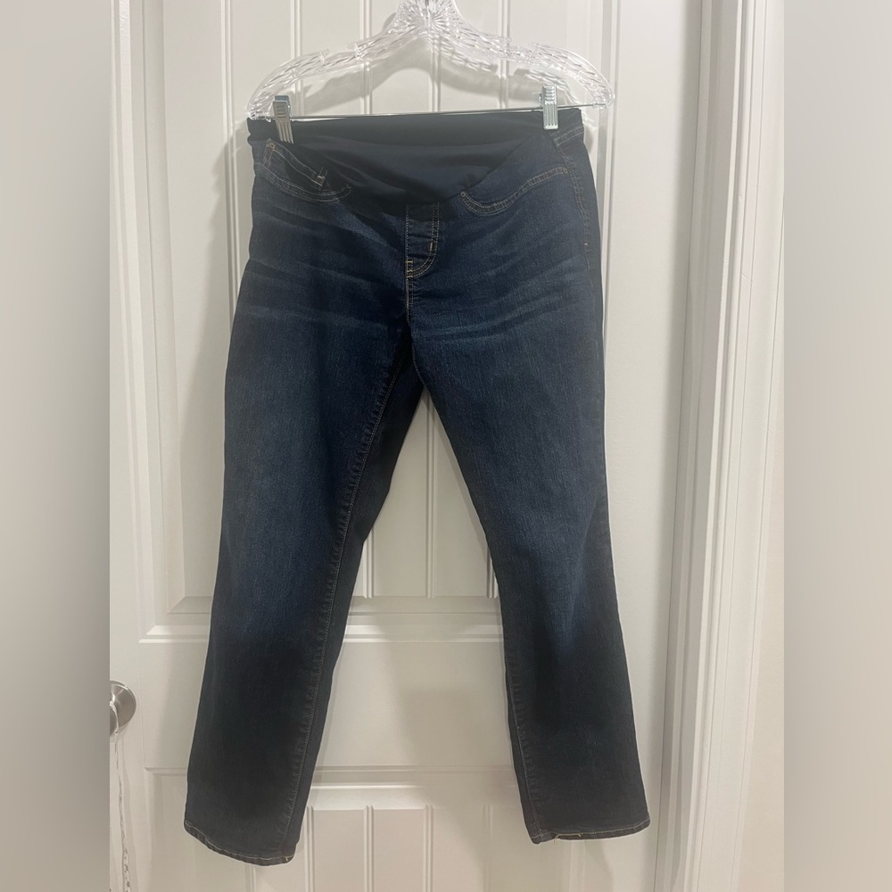EUC Maternity Slim Boyfriend Signature Levi Strauss Dark Wash Size Medium